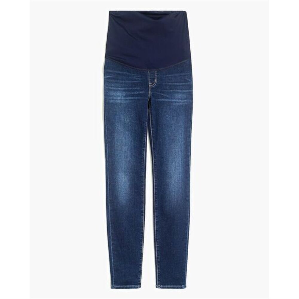 NWT J. Crew Factory Maternity Slim Ankle Jeans Size 28 Blue Over-the-Belly Panel
